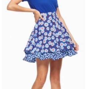 Kate Spade Tangier Floral Double Layer Skirt NWT